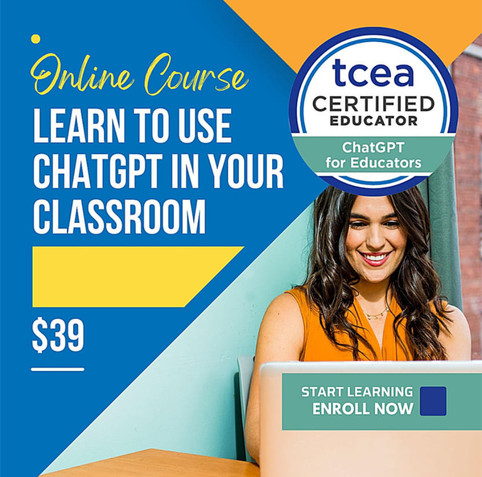A picture advertising an online course available for $39 via a nonprofit organization TCEA